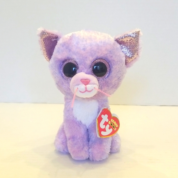 NWT Ty Beanie Boo Purple Cassidy the Kitty Cat Plush Toy - Picture 2 of 10